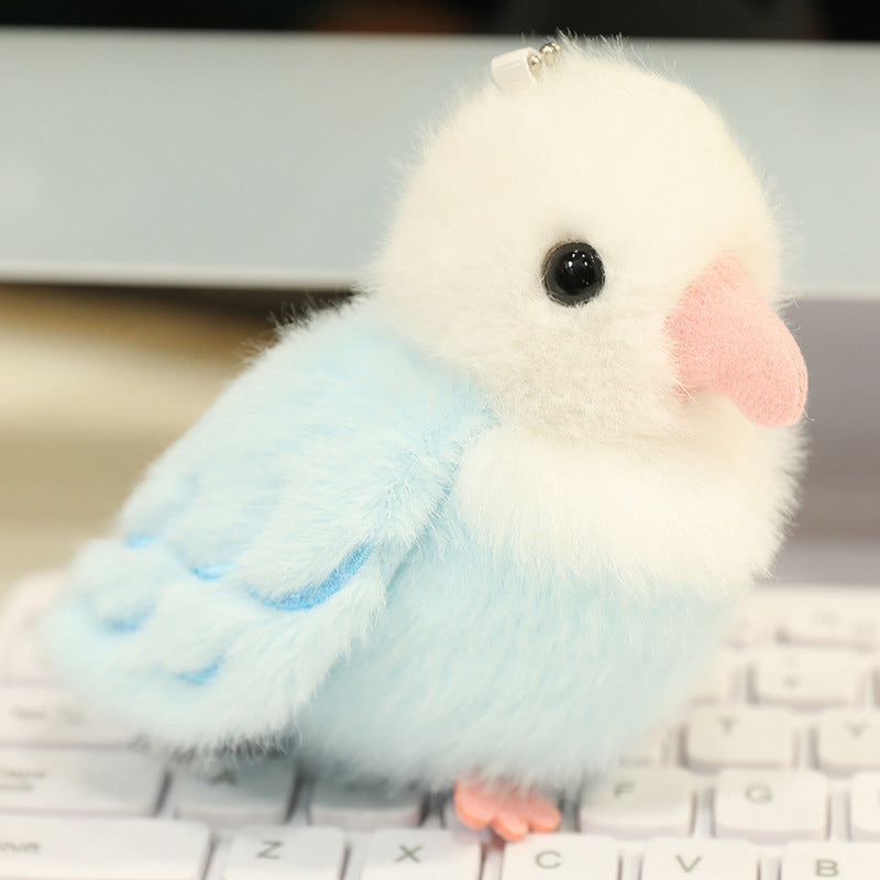Cute Parrot Plush Slap Bracelet Bird Shape Snap Band Wristband Keychain Pendant Soft Animal Decorative Accessory